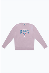Toronto Blue Jays Vintage Embroidered Crewneck - Silver Pink