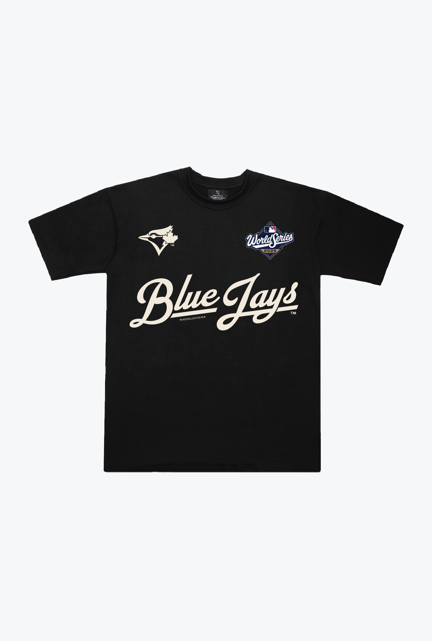 Toronto Blue Jays Script World Series 2025 Heavyweight T-Shirt - Black