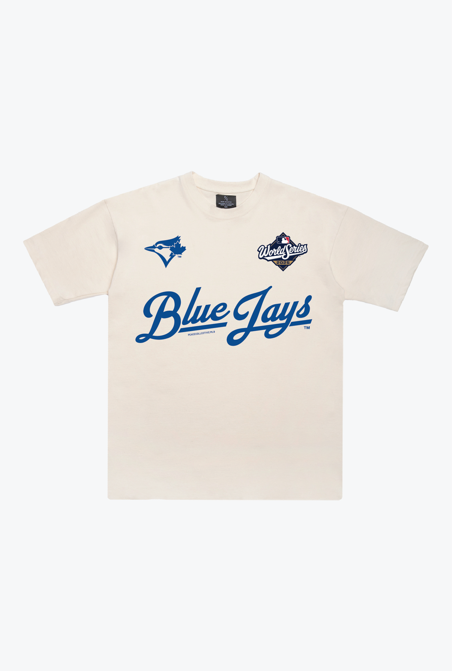 Toronto Blue Jays Script World Series 2025 Heavyweight T-Shirt - Ivory