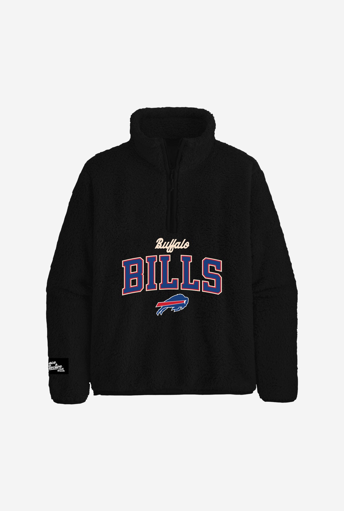 Buffalo Bills High Pile Quarter Zip - Black