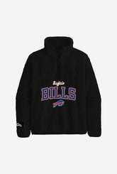 Buffalo Bills High Pile Quarter Zip - Black