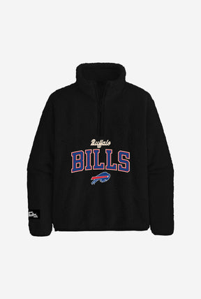 Buffalo Bills High Pile Quarter Zip - Black