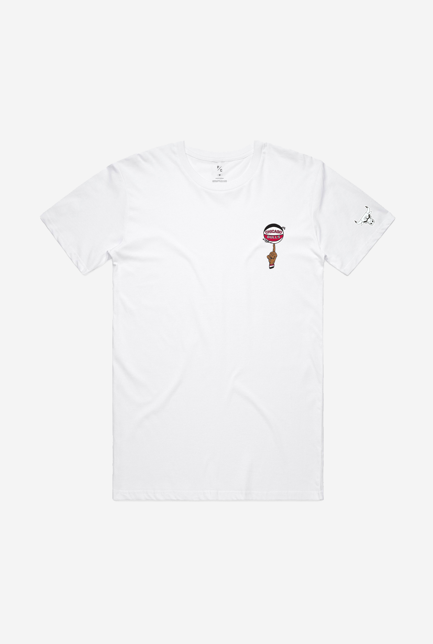 Chicago Bulls Spinning Ball Logo T-Shirt - White