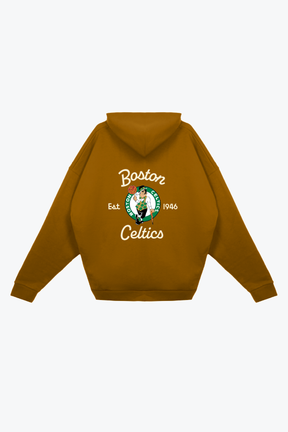 Boston Celtics Fanleisure Heavyweight Hoodie - Washed Brown