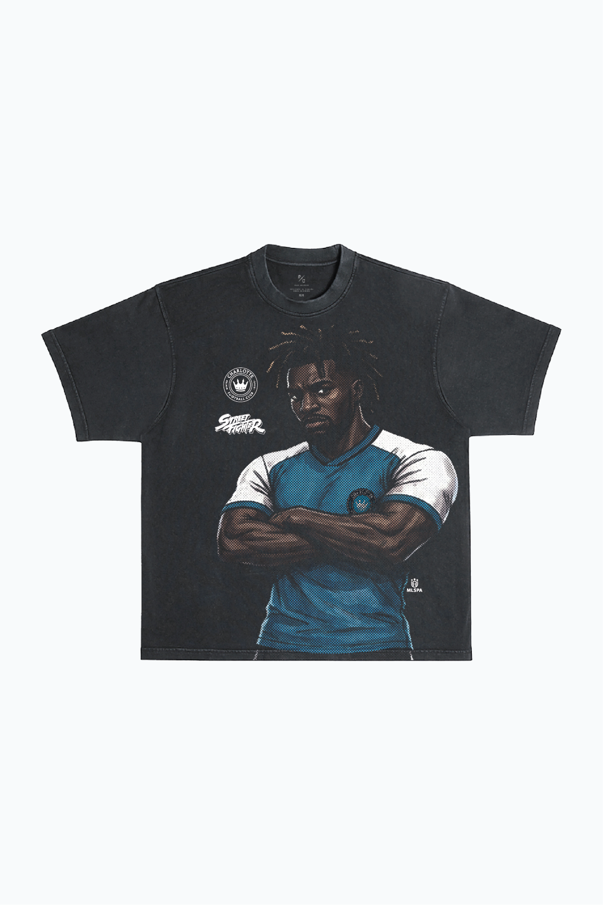 Charlotte FC x Street Fighter Allan Saint-Maximin Premium T-Shirt - Black