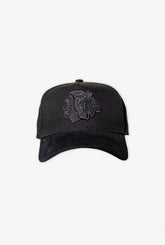 Casquette Snapback 9FORTY en velours côtelé des Blackhawks de Chicago - Noir/Noir