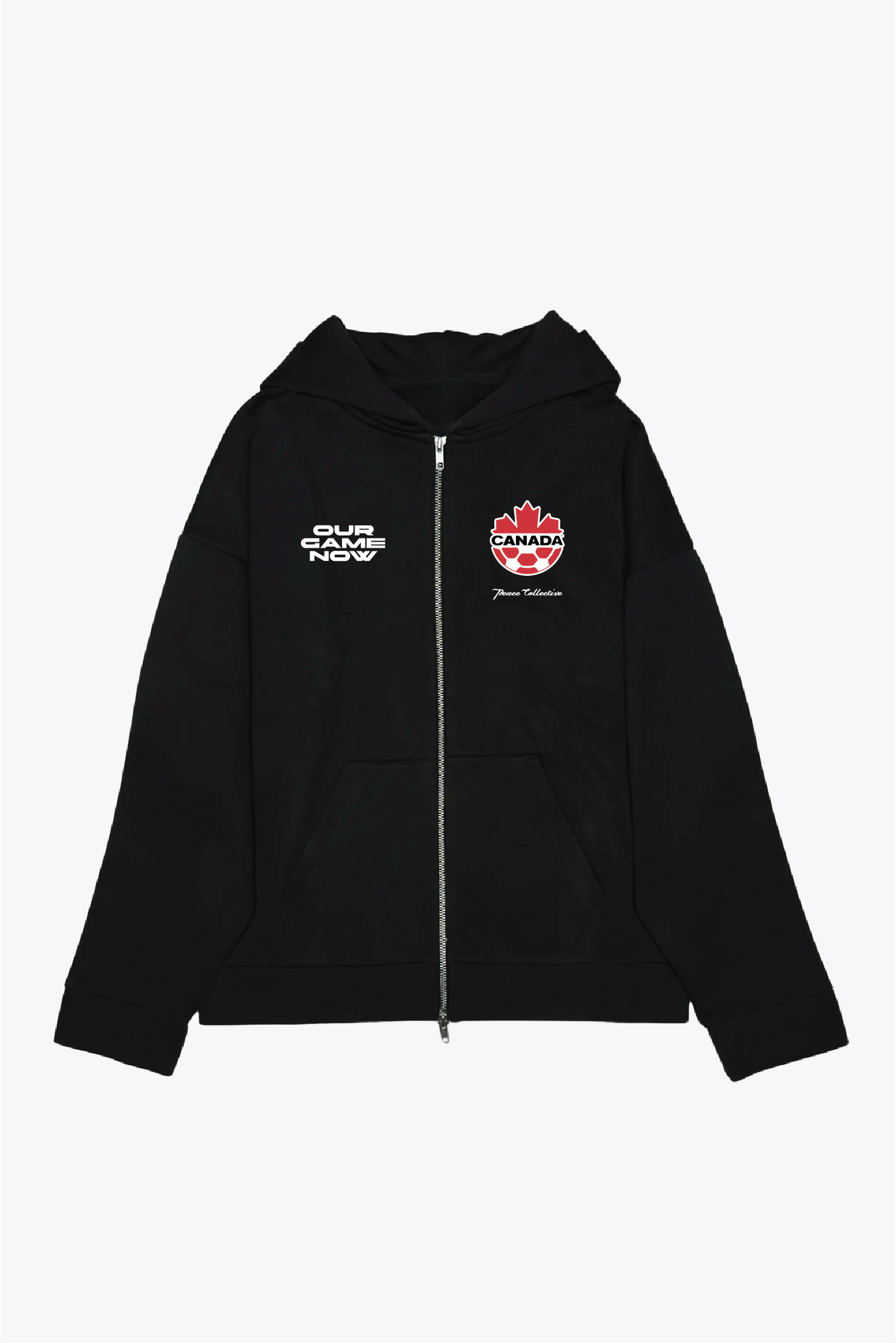 Canada Soccer SuperHeavy™️ Full Zip Hoodie - Black