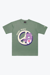 Care Bears Share Peace Heavyweight T-Shirt - Sage Green