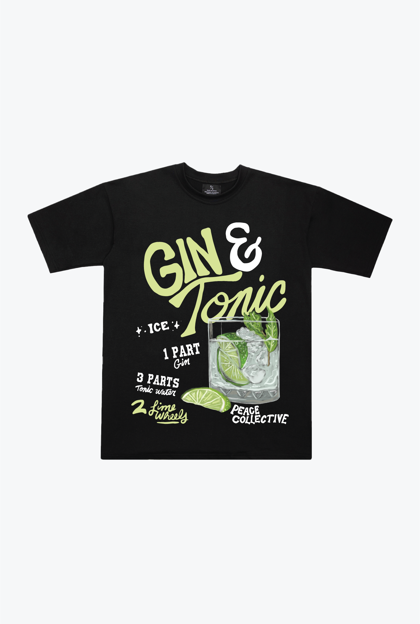 Gin & Tonic Heavyweight T-Shirt - Black