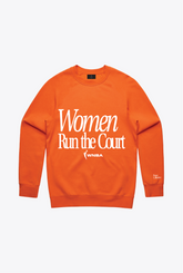 Women Run The Court Crewneck - Orange