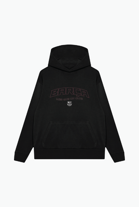 FC Barcelona Team Vintage Heavyweight Hoodie - Black