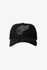 Casquette Snapback 9FORTY en velours côtelé des Red Wings de Detroit - Noir/Noir