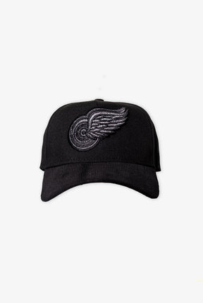 Casquette Snapback 9FORTY en velours côtelé des Red Wings de Detroit - Noir/Noir