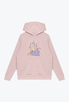 Oh The Places You'll Go Vintage Character Hoodie - Pink