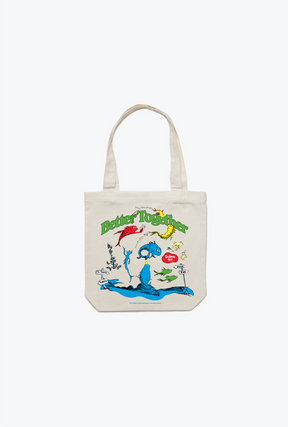 One Fish Two Fish Better Together Tote Bag - Natural