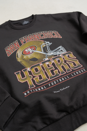 San Francisco 49ers Helmet SuperHeavy™️ Crewneck - Off Black