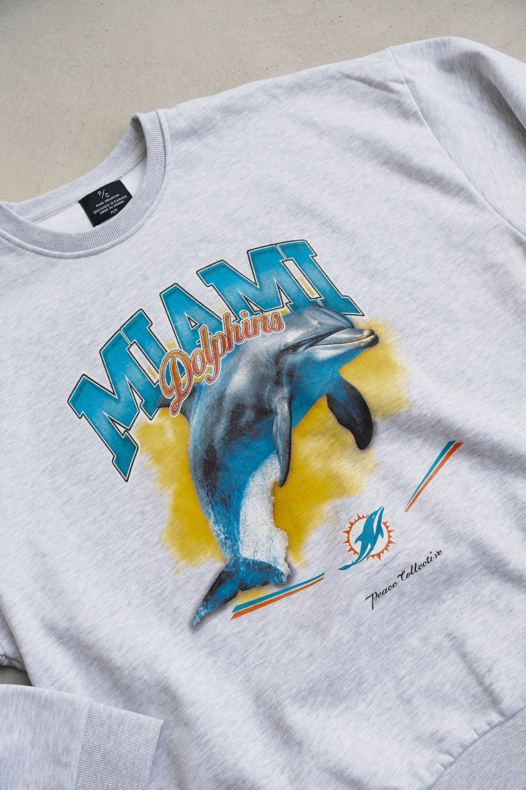 Miami Dolphins Mascot SuperHeavy™️ Crewneck - Ash