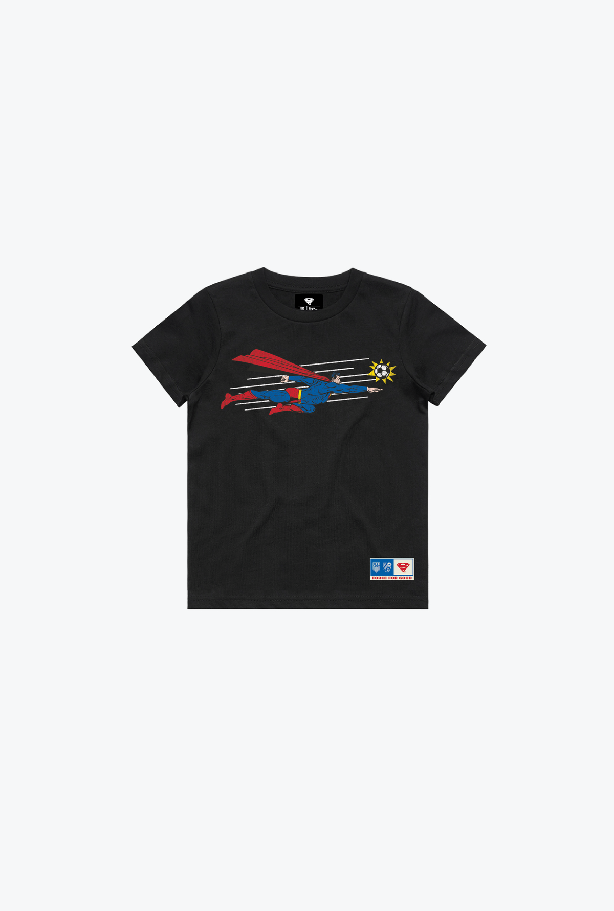 US Soccer x DC Comics Jugend-T-Shirt – Schwarz