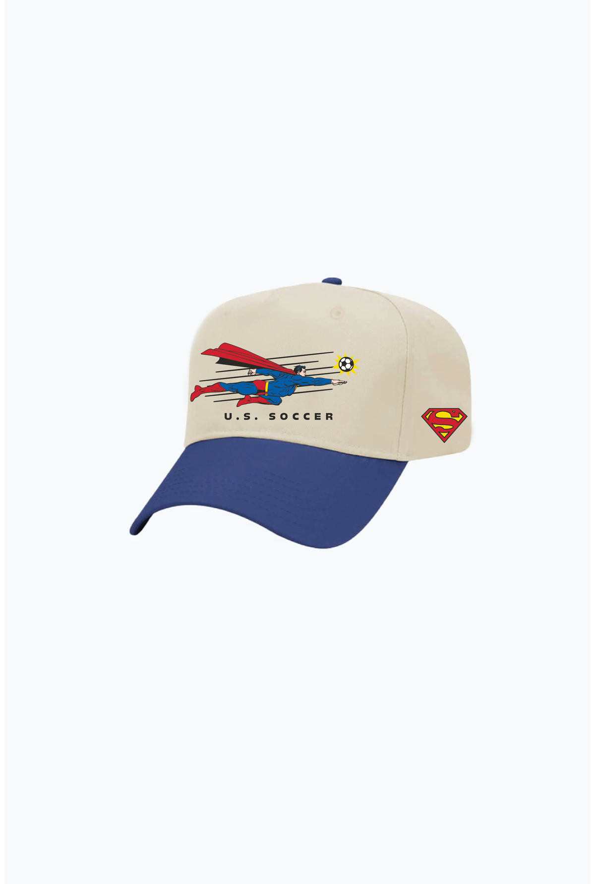 US Soccer | DC Superman A-Frame Cap - Ivory / Blue
