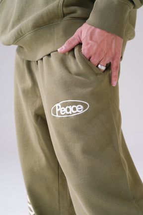 Peace & Love in Toronto Heavyweight Joggers - Olive
