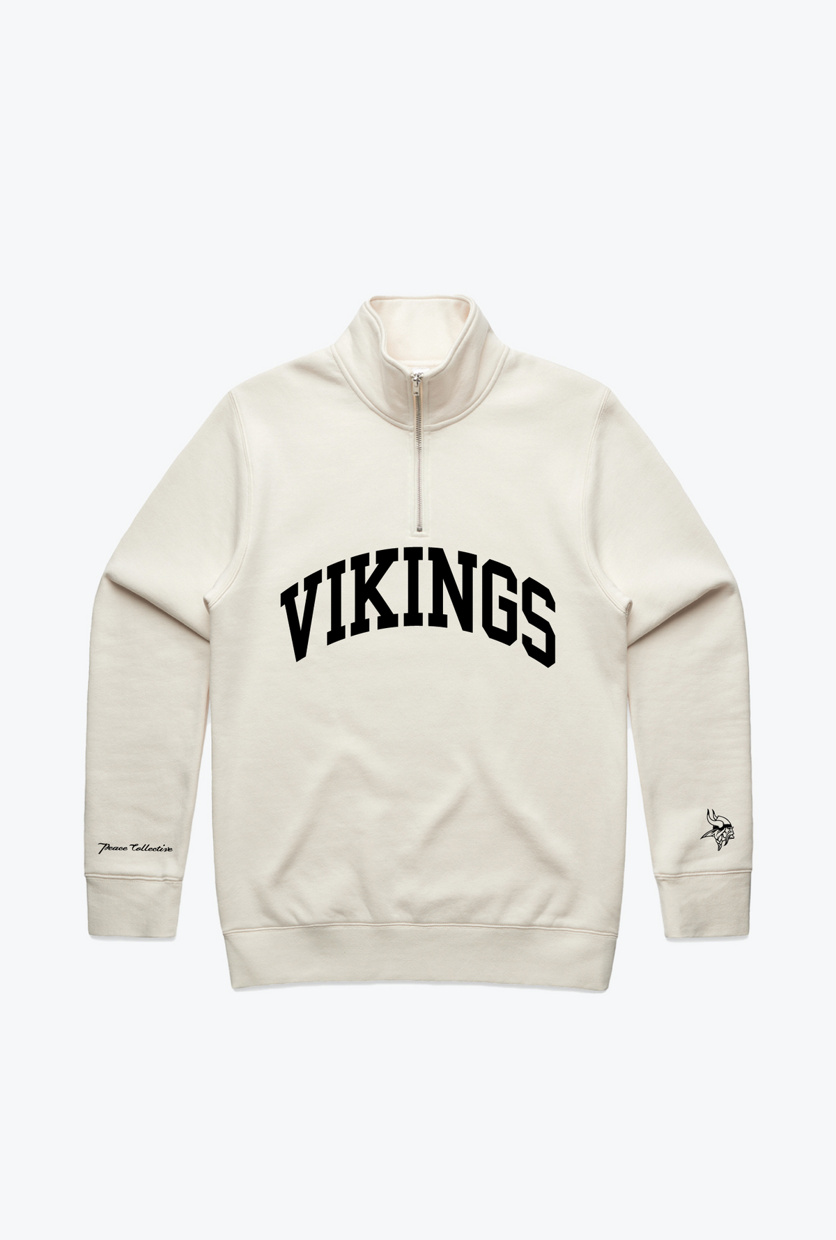 Minnesota Vikings Collegiate 1/4 Zip - Ivory