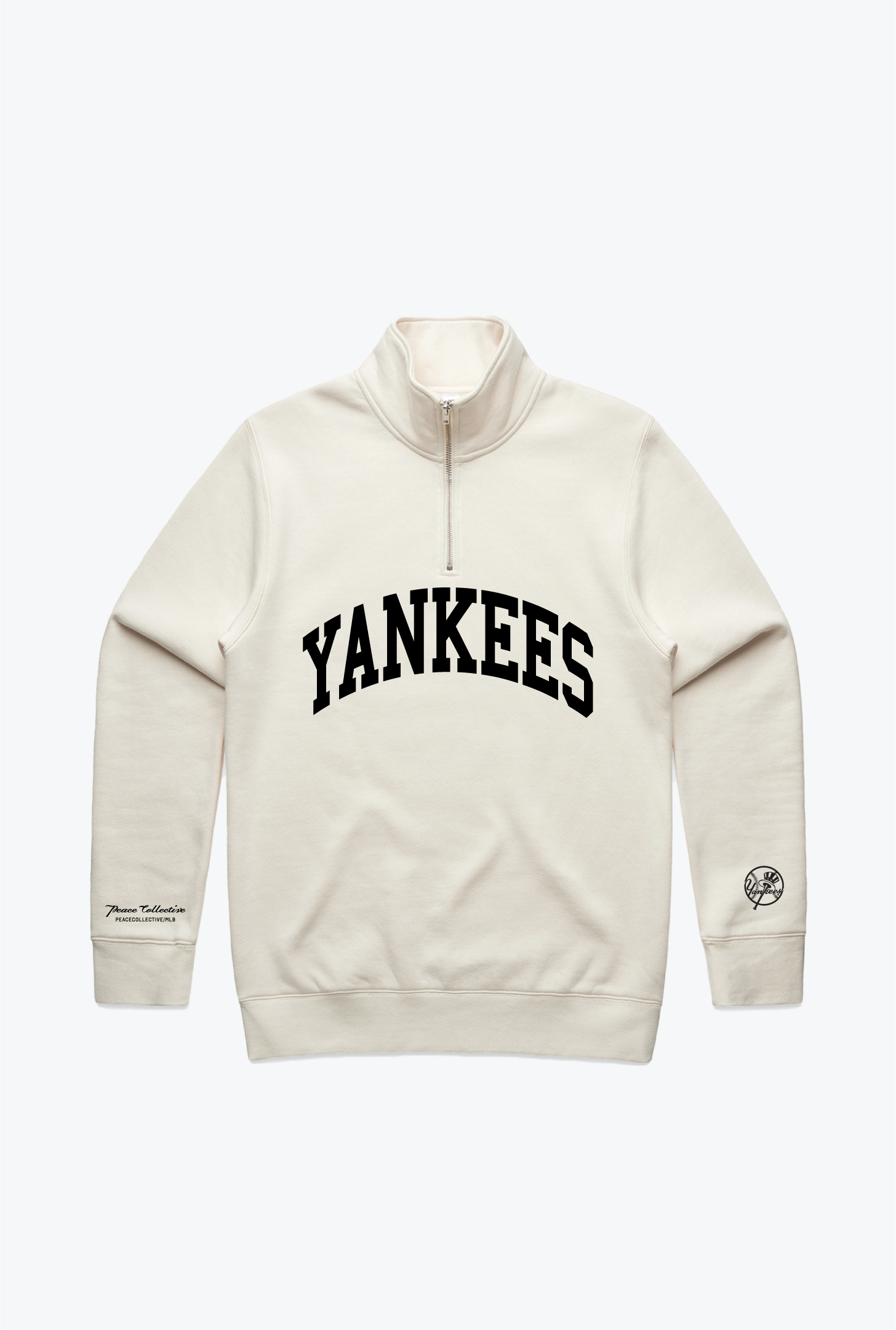 New York Yankees Collegiate 1/4 Zip - Ivory