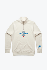 Detroit Lions One Pride North Quarter Zip - Ivory