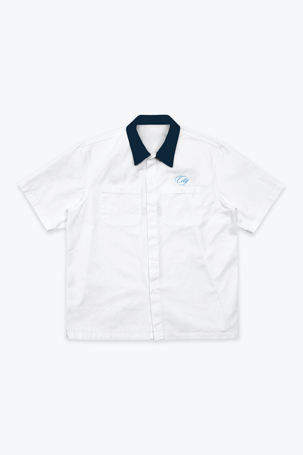 Manchester City Short Sleeve Button-Up - White