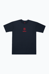 Schweres FC Barcelona-T-Shirt – Marineblau