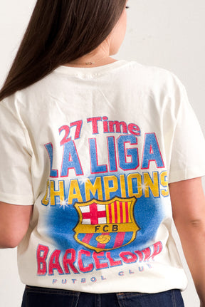 FC Barcelona Champion-T-Shirt – Elfenbein