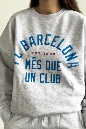 FC Barcelona SuperHeavy™️ Rundhalsausschnitt - Aschgrau