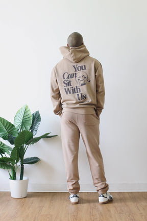 You Can Sit With Us Heavyweight Hoodie - Burro