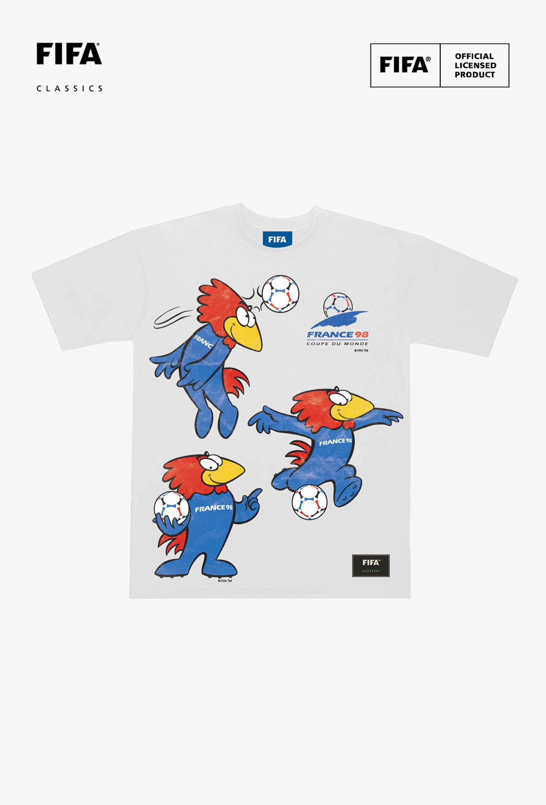 FIFA World Cup 1998™ France Mascot Heavyweight T-Shirt - White