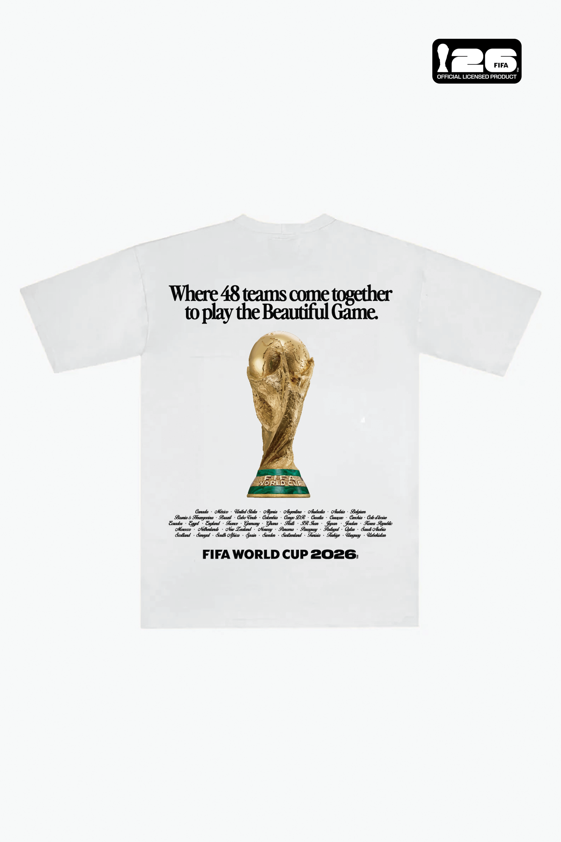 Camiseta pesada del Juego Hermoso Copa Mundial de la FIFA 2026™ - Blanca