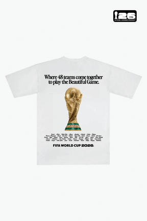 Camiseta pesada del Juego Hermoso Copa Mundial de la FIFA 2026™ - Blanca