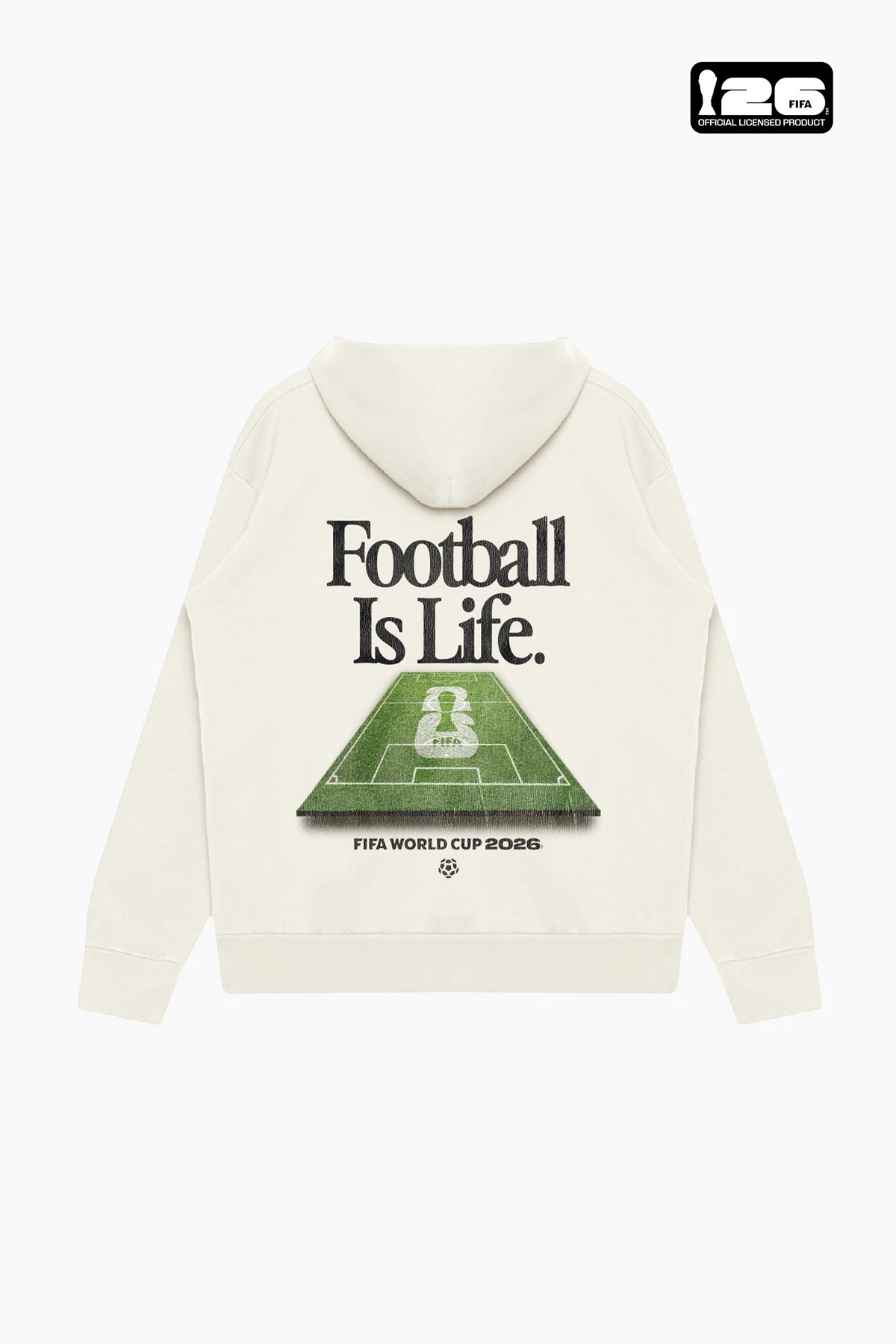 FIFA Weltmeisterschaft 2026™ Fußball ist Leben Schwergewichtiger Hoodie - Elfenbein