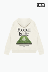 FIFA Weltmeisterschaft 2026™ Fußball ist Leben Schwergewichtiger Hoodie - Elfenbein