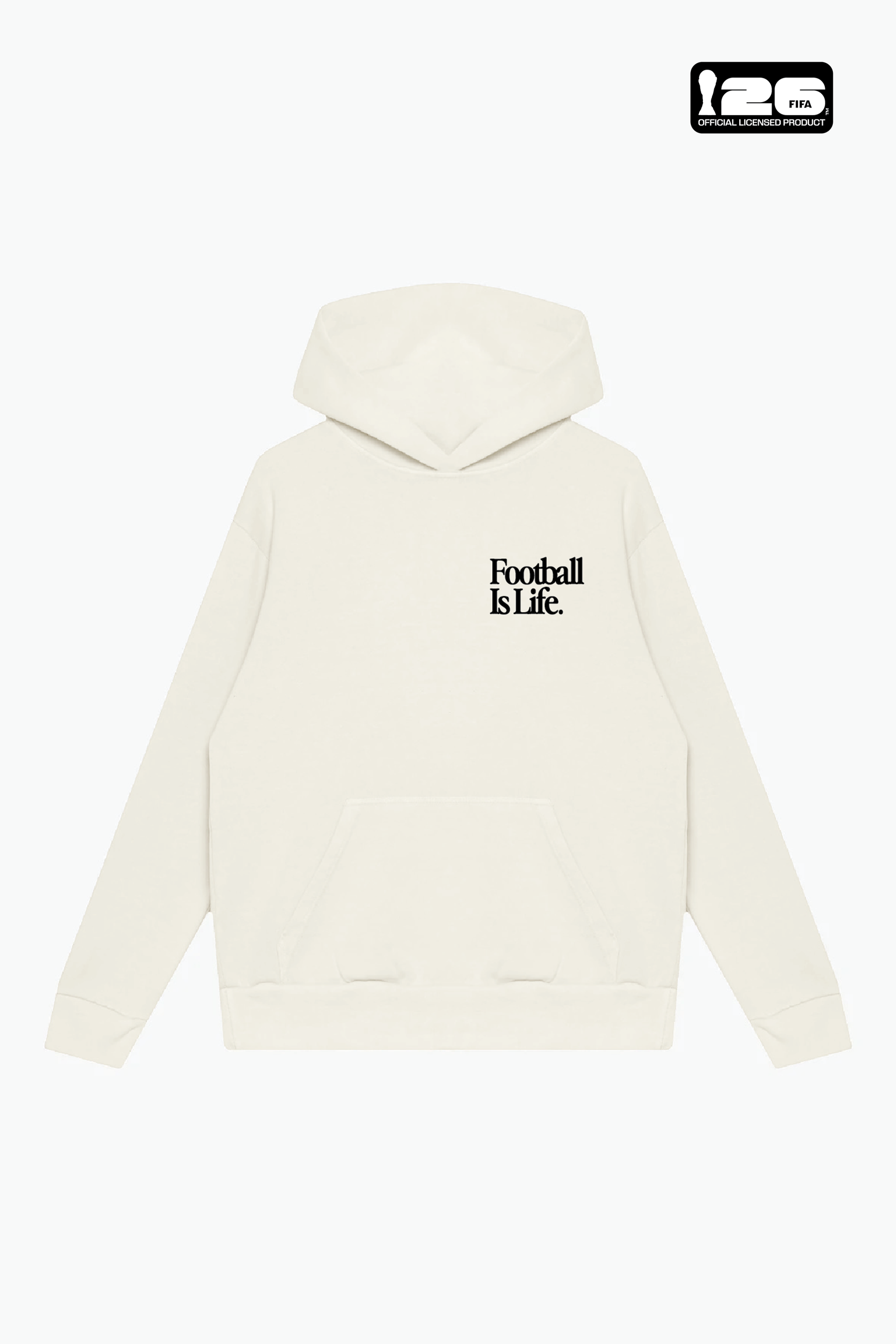 FIFA Weltmeisterschaft 2026™ Fußball ist Leben Schwergewichtiger Hoodie - Elfenbein
