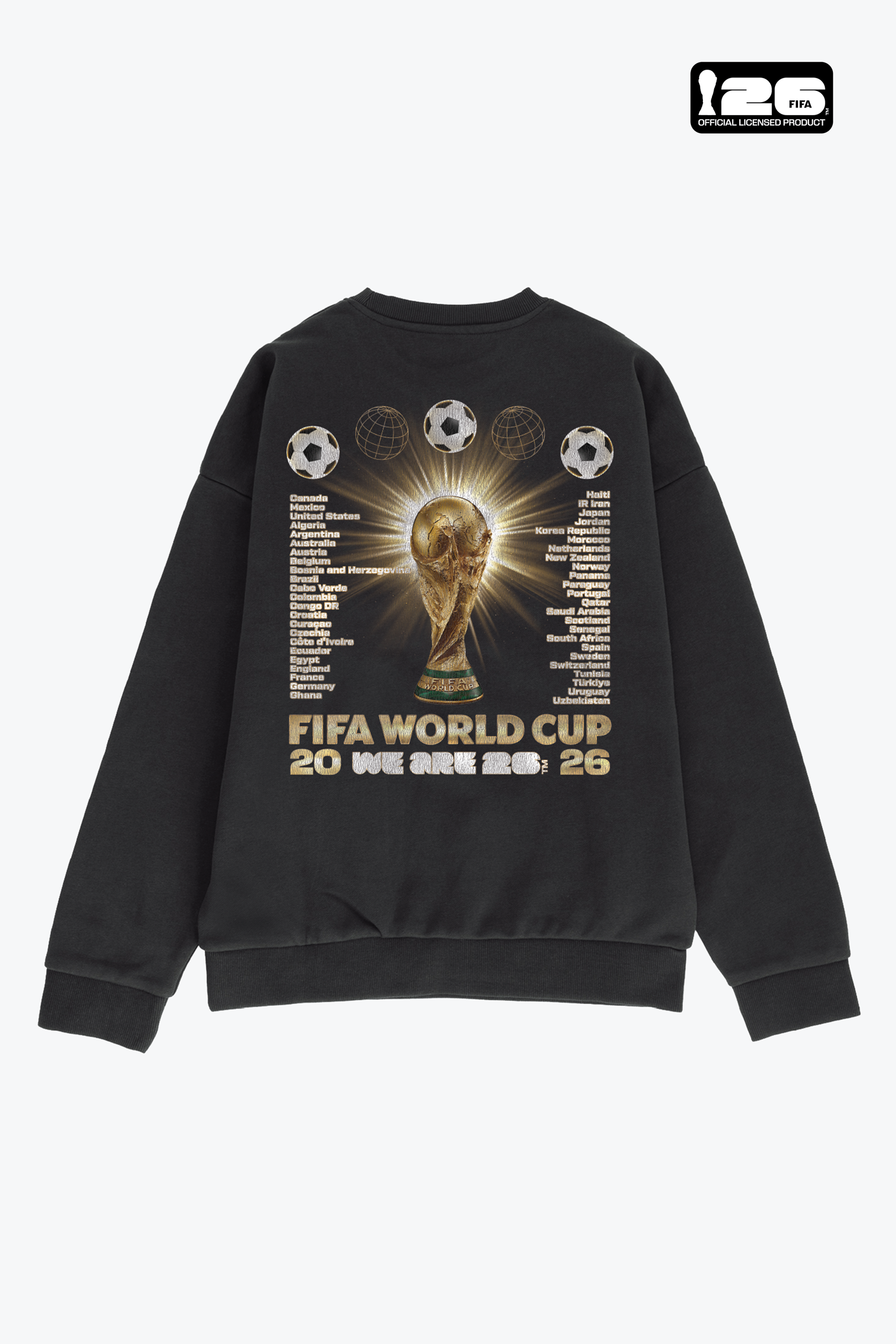 FIFA World Cup 2026™ FIFA World Tour Pigment Dye Crewneck - Black
