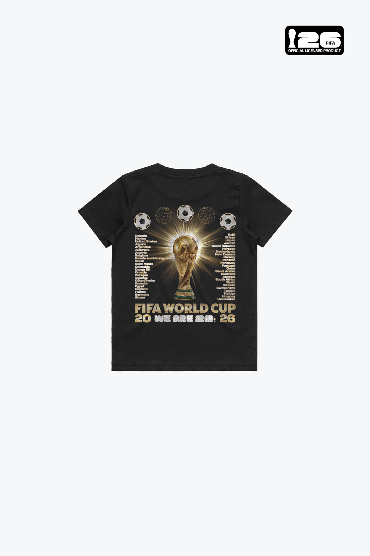 FIFA Weltmeisterschaft 2026™ FIFA Welttournee Jugend-T-Shirt – Schwarz