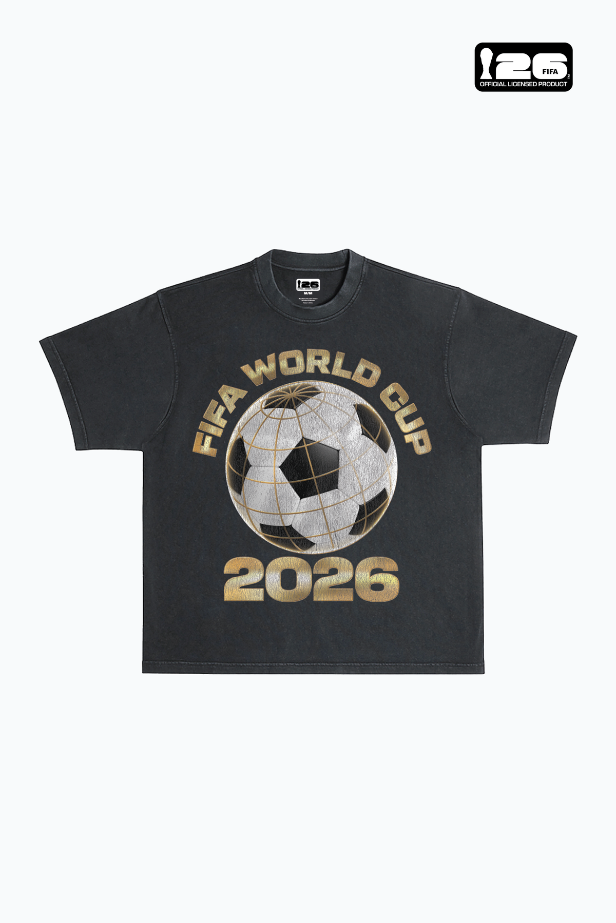 FIFA Weltmeisterschaft 2026™ FIFA Welttournee Schweres, stückgefärbtes T-Shirt - Schwarz