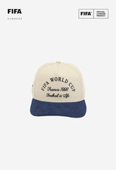 Gorra A-Frame de gamuza de la Copa Mundial de la FIFA 1998™ Francia - Marfil / Marino