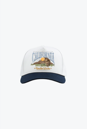 California Grizzly Vintage Golfer - White/Navy