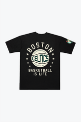 Boston Celtics Stadium Varsity Heavyweight T-Shirt - Black