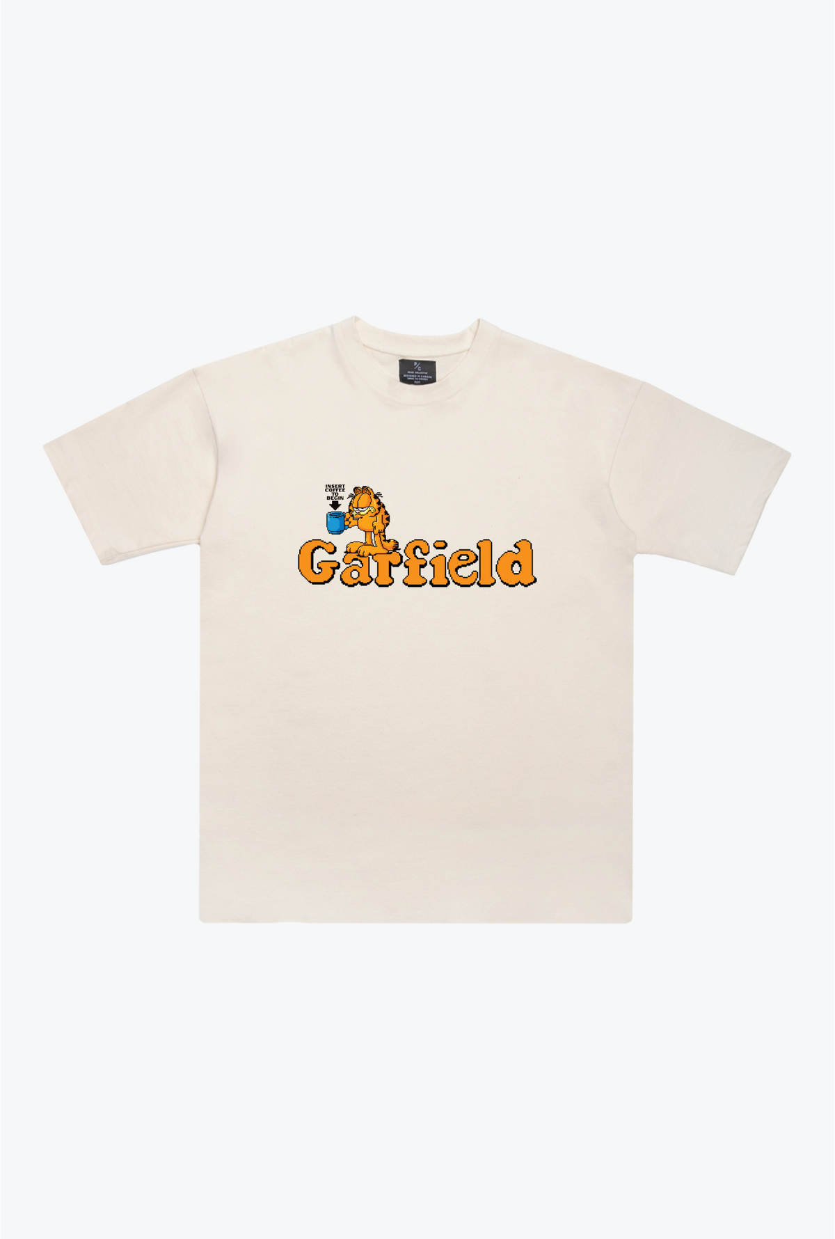 Garfield Retro Video Game Heavyweight T-Shirt - Ivory