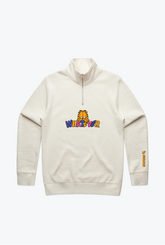 Vintage Garfield Quarter Zip - Ivory