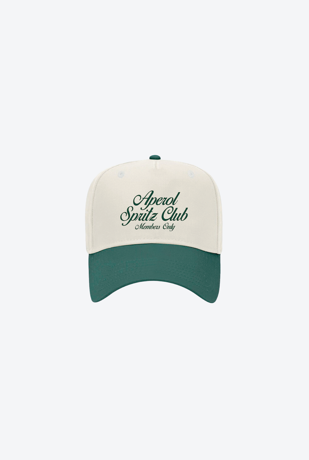 Aperol Spritz Club A-Frame Cap - Forest Green/Ivory