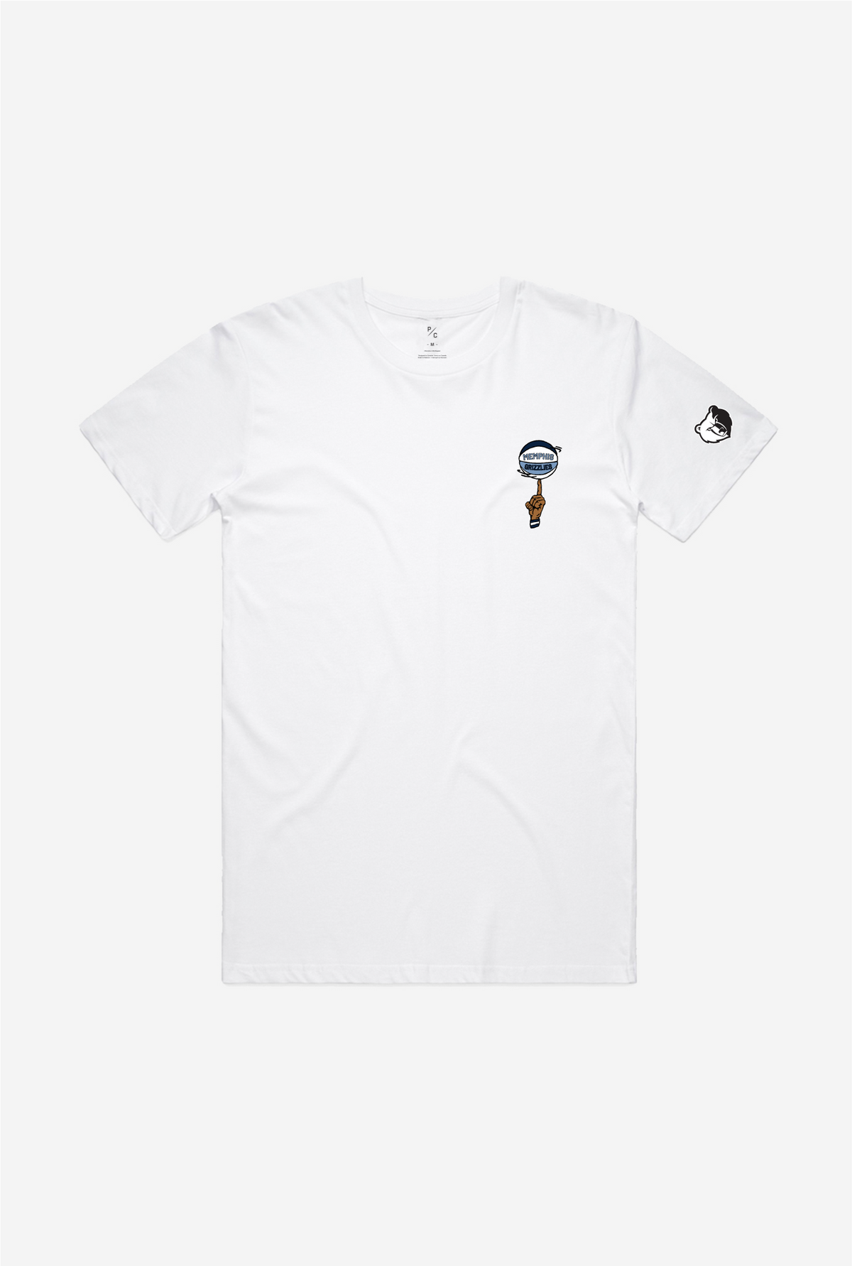 Memphis Grizzlies Spinning Ball T-Shirt - White