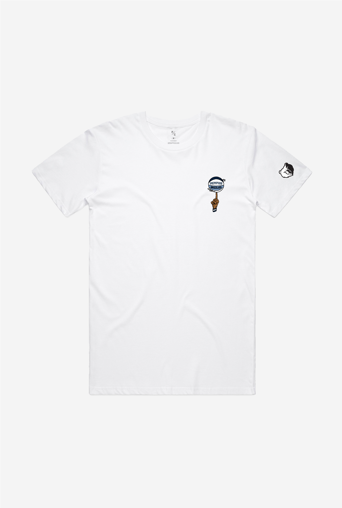 Memphis Grizzlies Spinning Ball T-Shirt - White