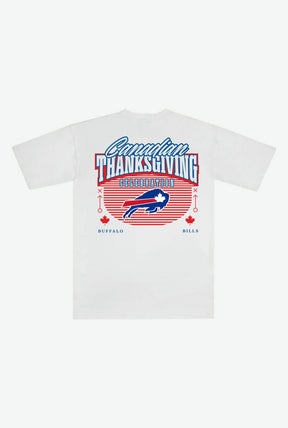 Buffalo Bills Canadian Thanksgiving Pop Up Heavyweight T-Shirt - White